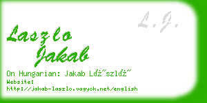 laszlo jakab business card